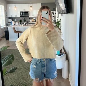 NWT Princess Polly Beige Turtleneck Crop Sweater
